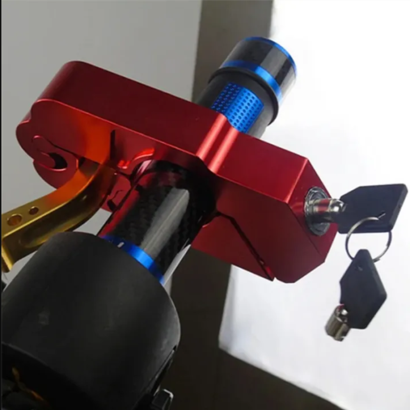 Motorcycle Handlebar Lock Handlebar Brake Handle Solid Lock Blue 1 bike locker